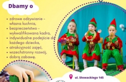 zdrowe odżywianie - własna kuchnia, bezpieczeństwo -wykwalifikowana kadra, indywidualne podejście do każdego dziecka, atrakcyjność zajęć, wszechstronny rozwój - 1