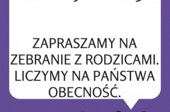 Zebranie z rodzicami 19.02.2025 godz. 16.30 - 1